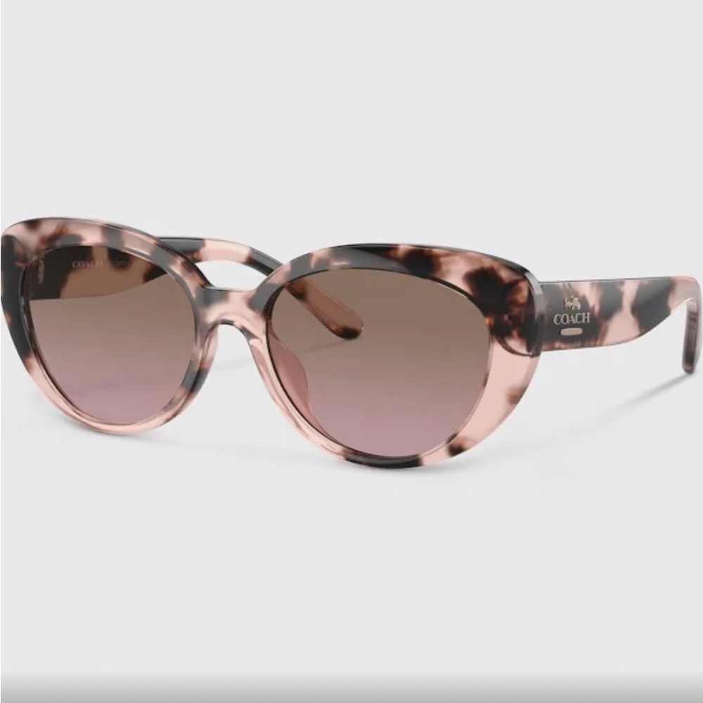 NWT COACH PINK TORTOISE CAT-ETE SUNGLASSES CL908